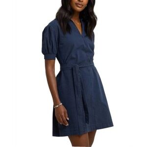 SOUTHERN TIDE calan washed seersucker dress with tie in dress blue | Small